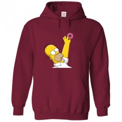 American Animated Sitcom With Doughnut  Classic Unisex Kids and Adults Pullover Hoodie								 									 									